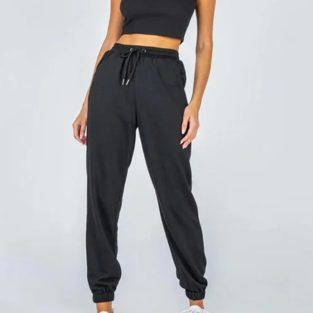 Princess polly parachute cargo  jogger pants size 6 black